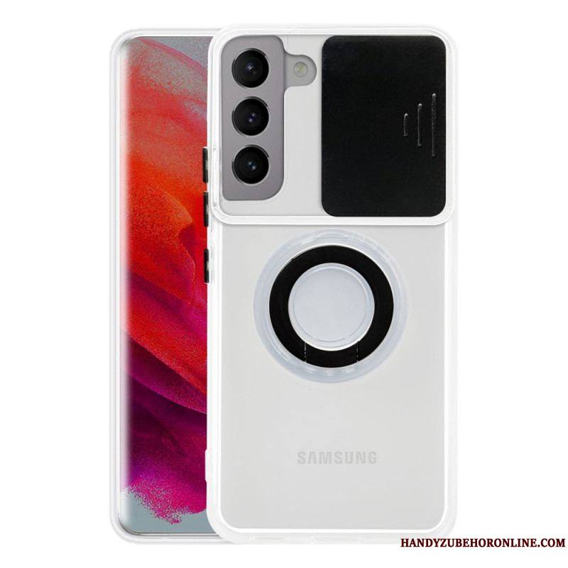 Coque Samsung Galaxy S22 Plus 5G Anneau-Support et Protège-Lentilles