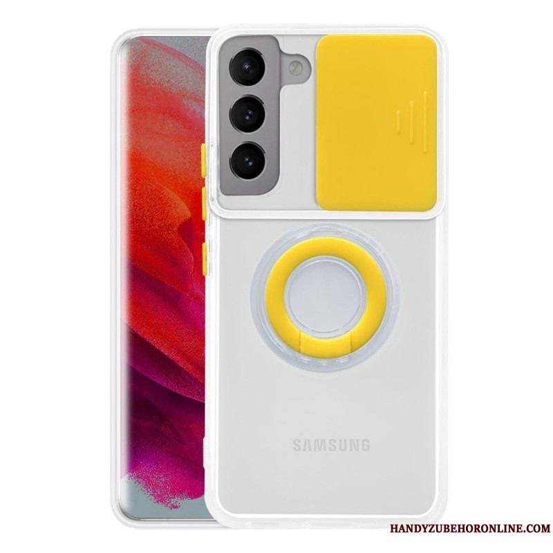 Coque Samsung Galaxy S22 Plus 5G Anneau-Support et Protège-Lentilles