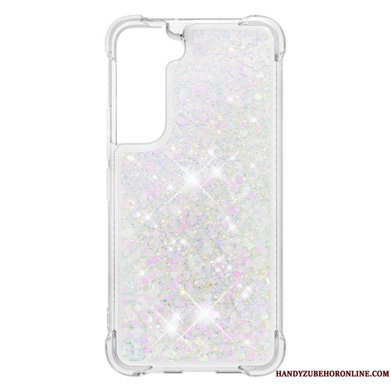 Coque Samsung Galaxy S22 Plus 5G Paillettes avec Cordon