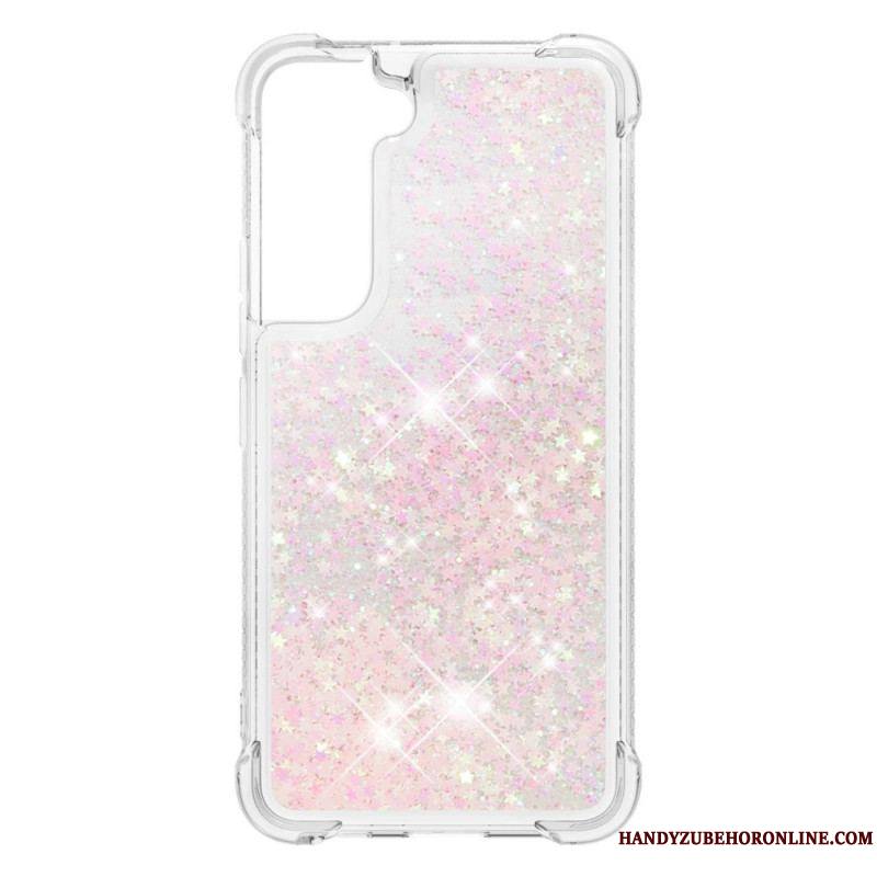 Coque Samsung Galaxy S22 Plus 5G Paillettes avec Cordon