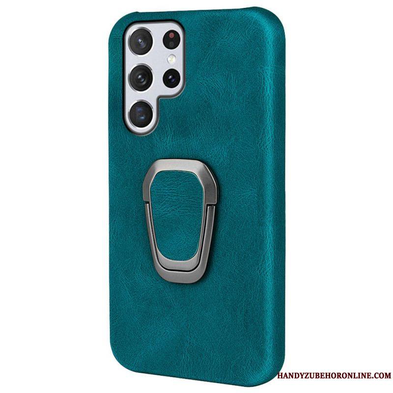 Coque Samsung Galaxy S22 Ultra 5G Effet Cuir Anneau-Support New Colors