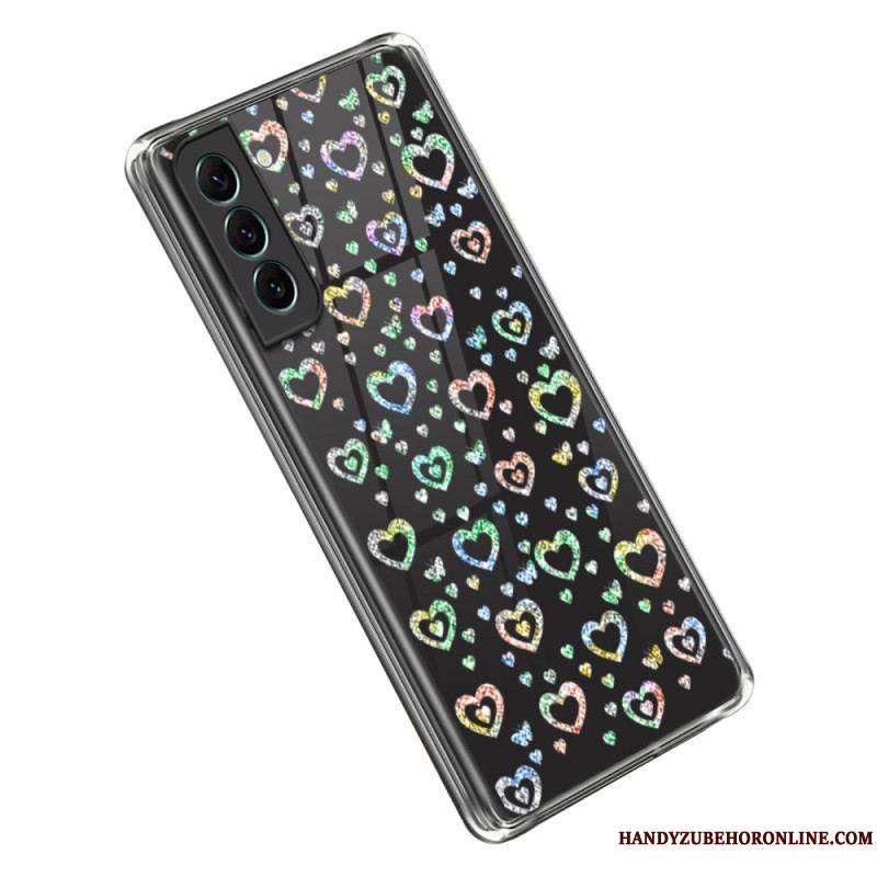 Coque Samsung Galaxy S23 5G Transparente Étoiles / Coeurs