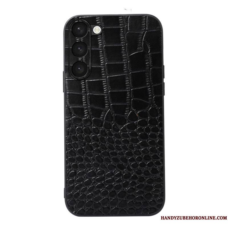 Coque Samsung Galaxy S23 Plus 5G Vrai Cuir Style Crocodile