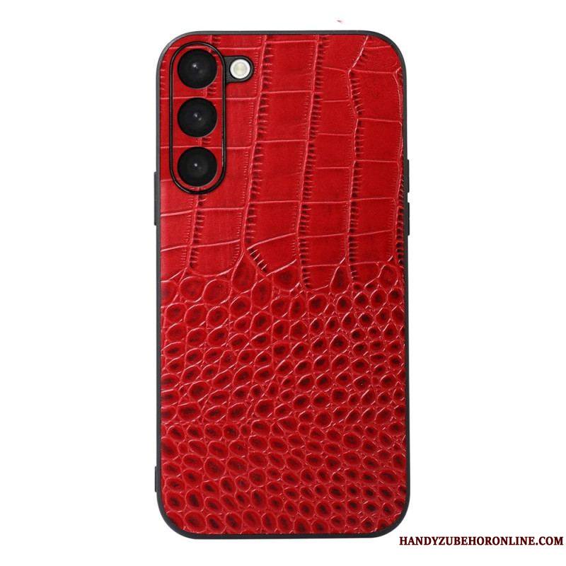 Coque Samsung Galaxy S23 Plus 5G Vrai Cuir Style Crocodile