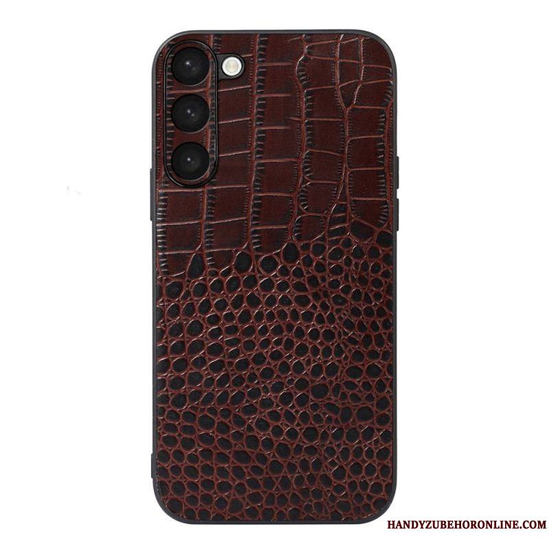 Coque Samsung Galaxy S23 Plus 5G Vrai Cuir Style Crocodile