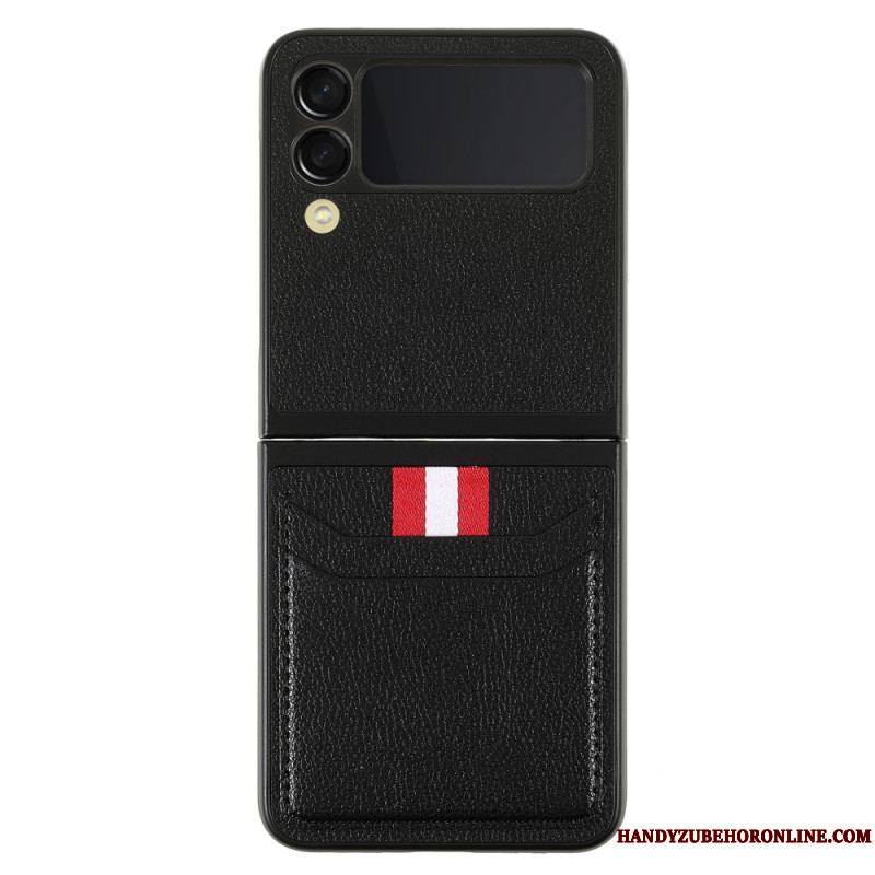 Coque Samsung Galaxy Z Flip 3 5G Porte-Cartes Tricolore