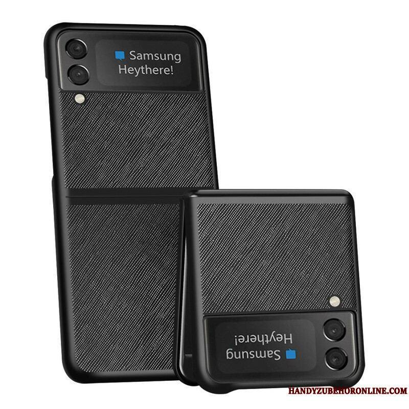 Coque Samsung Galaxy Z Flip 3 5G Simili Cuir Texturé