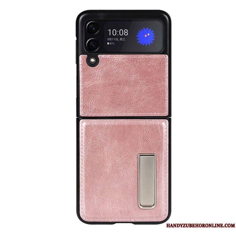 Coque Samsung Galaxy Z Flip 3 5G Style Cuir Support