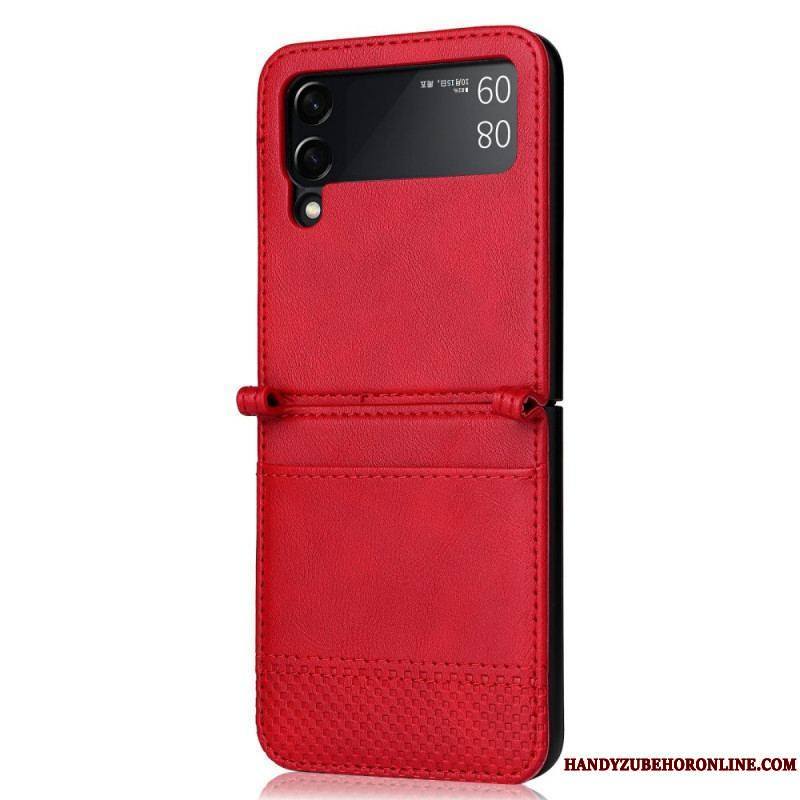 Coque Samsung Galaxy Z Flip 3 5G Style Cuir Vintage Porte-Carte