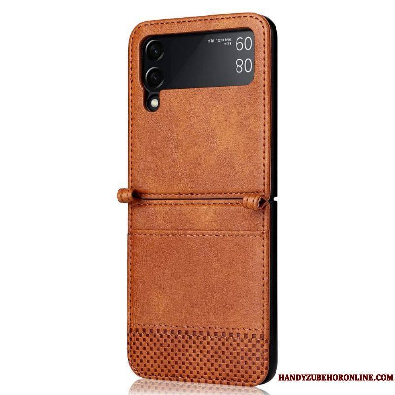 Coque Samsung Galaxy Z Flip 3 5G Style Cuir Vintage Porte-Carte