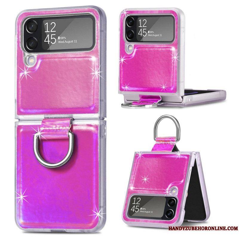 Coque Samsung Galaxy Z Flip 4 Couleurs Électriques et Anneau