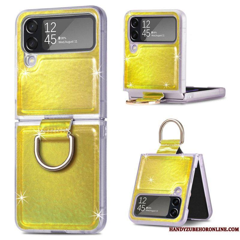 Coque Samsung Galaxy Z Flip 4 Couleurs Électriques et Anneau