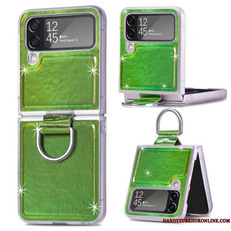 Coque Samsung Galaxy Z Flip 4 Couleurs Électriques et Anneau