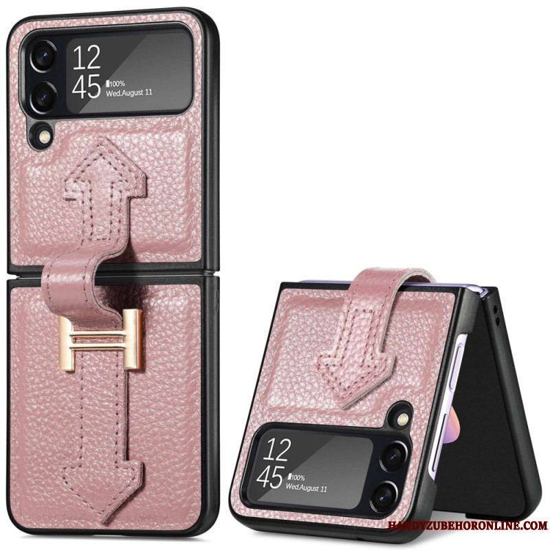 Coque Samsung Galaxy Z Flip 4 Cuir et Breloques