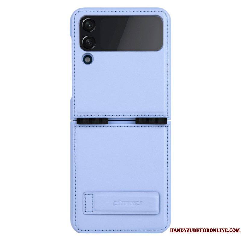 Coque Samsung Galaxy Z Flip 4 Cuir et Support NILLKIN