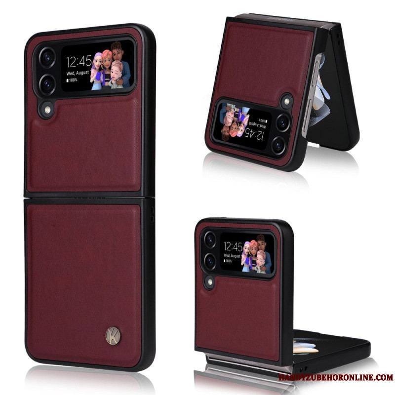 Coque Samsung Galaxy Z Flip 4 Effet Cuir YIKATU