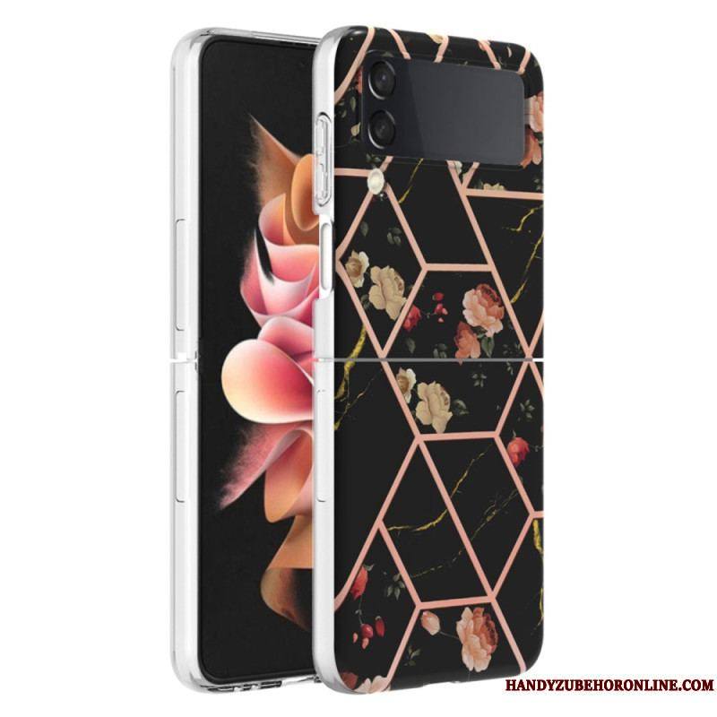 Coque Samsung Galaxy Z Flip 4 Marbre Floral