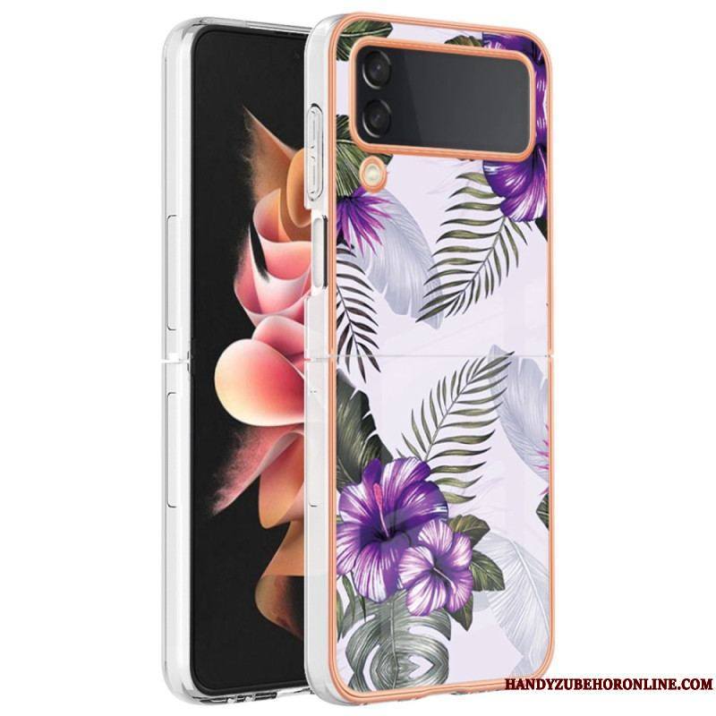 Coque Samsung Galaxy Z Flip 4 Marbre Floral