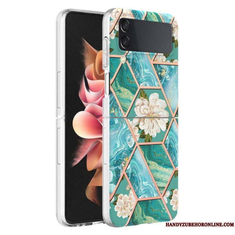 Coque Samsung Galaxy Z Flip 4 Marbre Floral