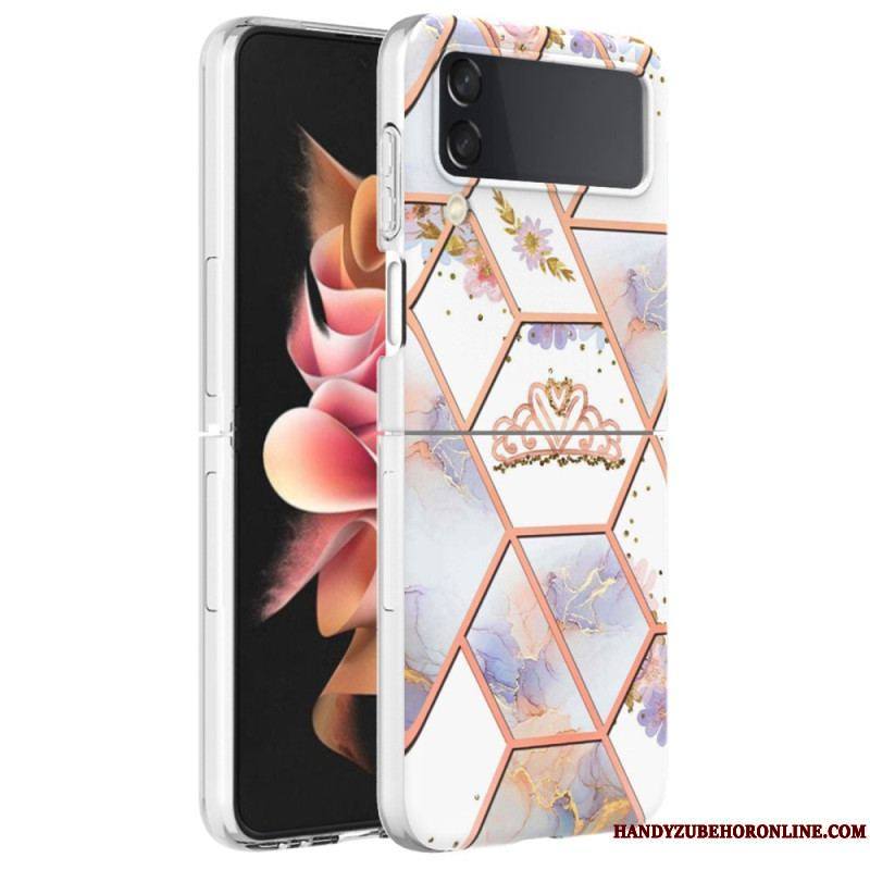 Coque Samsung Galaxy Z Flip 4 Marbre Floral