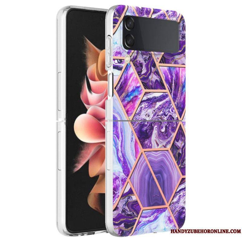 Coque Samsung Galaxy Z Flip 4 Marbre Géométrique