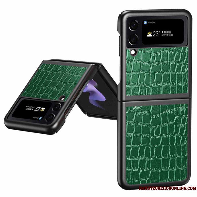 Coque Samsung Galaxy Z Flip 4 Style Peau de Crocodile