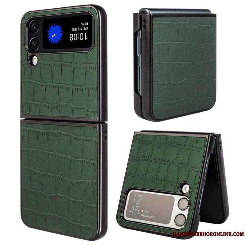 Coque Samsung Galaxy Z Flip 4 Style Peau de Crocodile