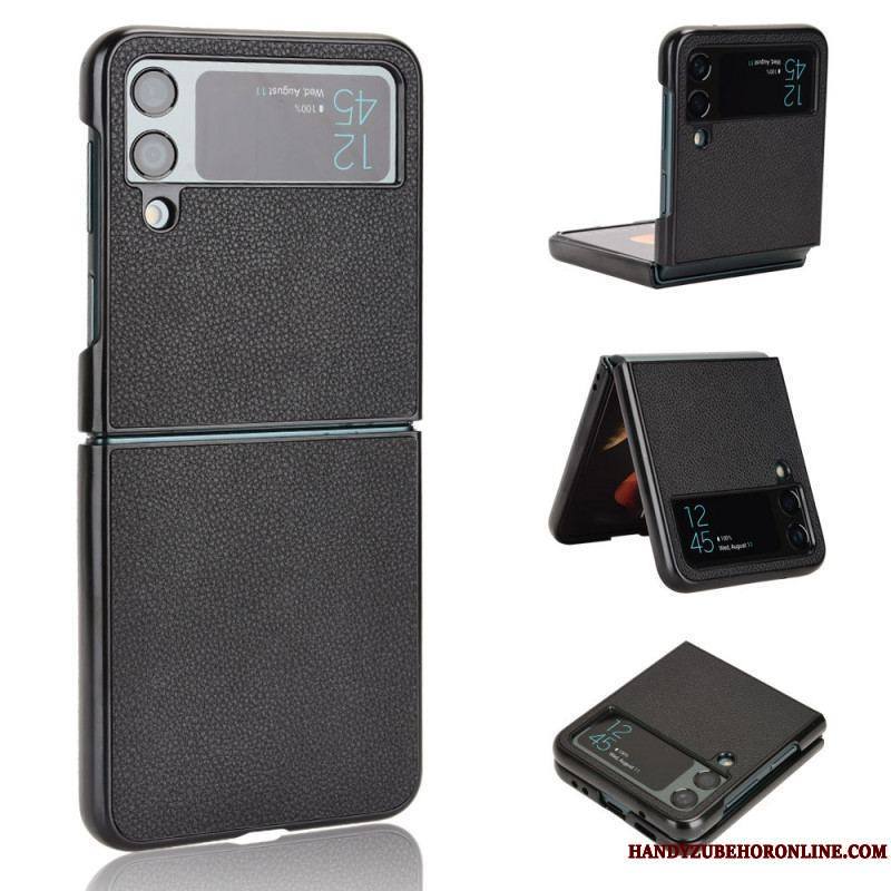 Coque Samsung Galaxy Z Flip 4 Texture Cuir Litchi