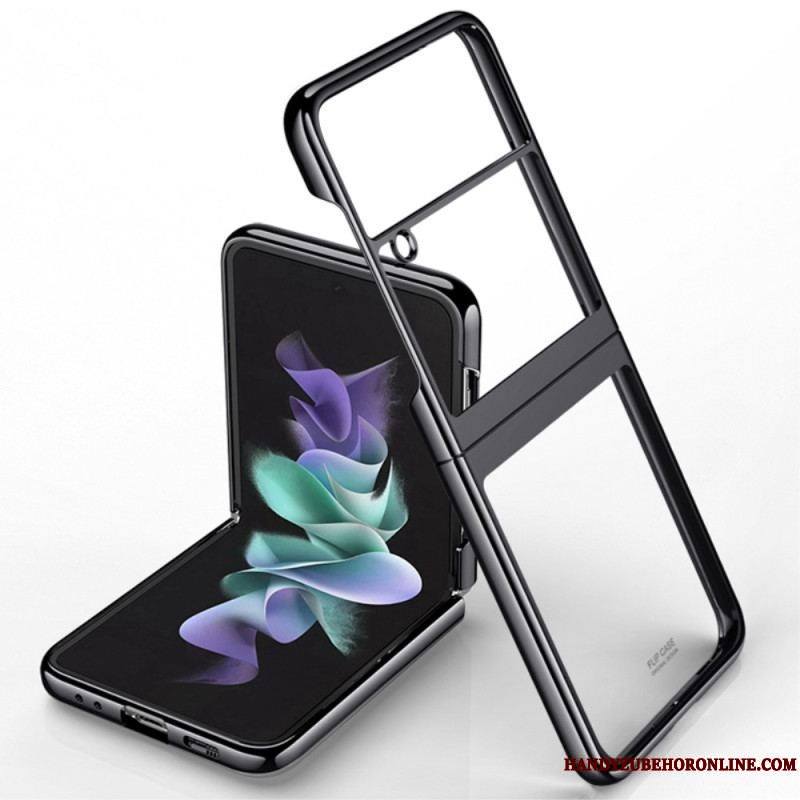 Coque Samsung Galaxy Z Flip 4 Transparente Contours Métallique