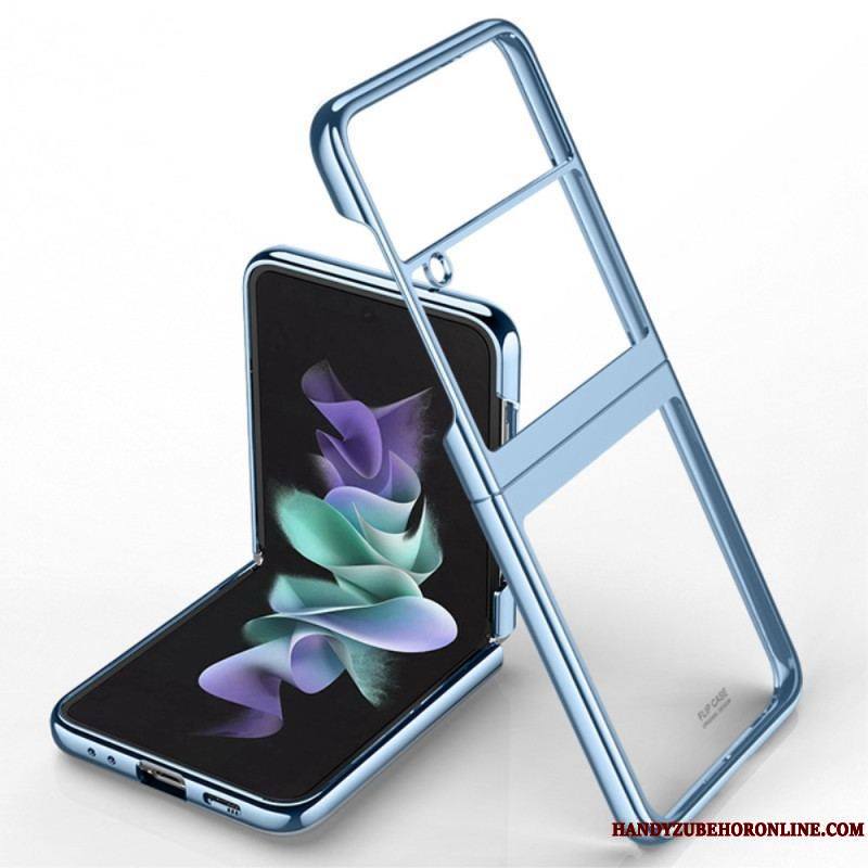 Coque Samsung Galaxy Z Flip 4 Transparente Contours Métallique