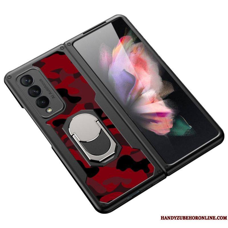 Coque Samsung Galaxy Z Fold 3 5G Camouflage Anneau-Support GKK