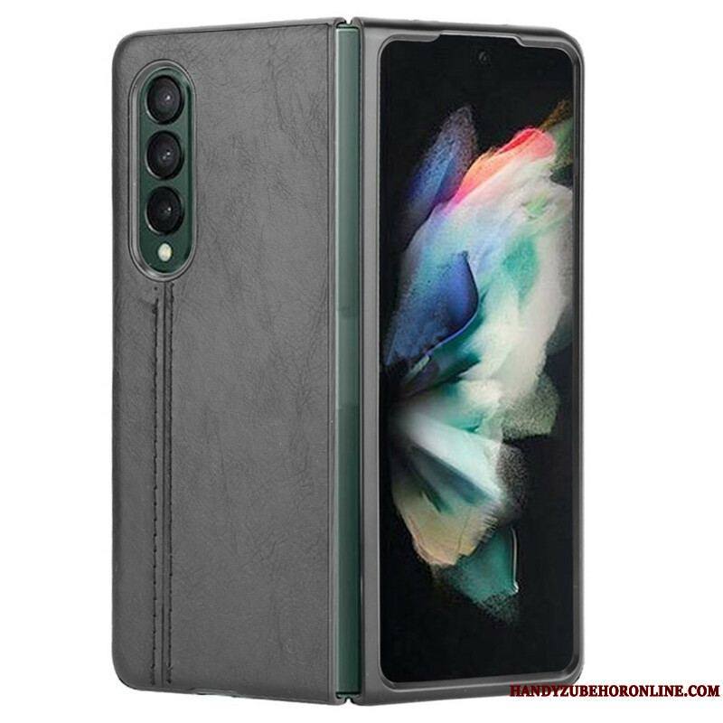 Coque Samsung Galaxy Z Fold 3 5G Effet Cuir Couture