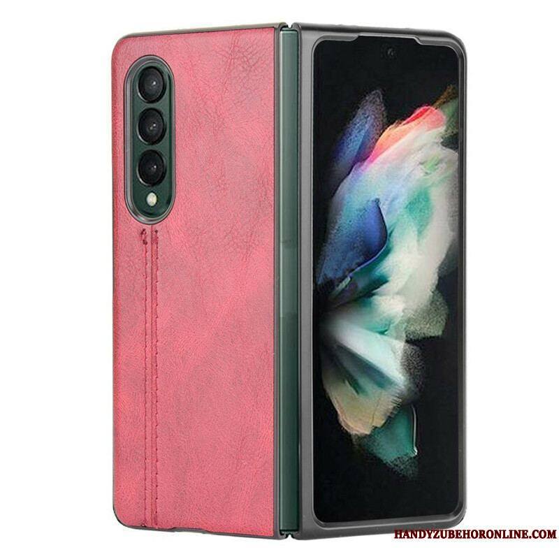 Coque Samsung Galaxy Z Fold 3 5G Effet Cuir Couture