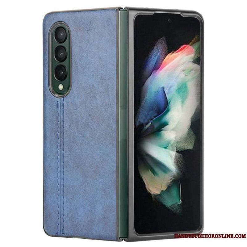 Coque Samsung Galaxy Z Fold 3 5G Effet Cuir Couture