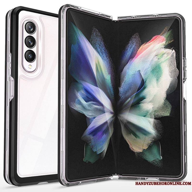 Coque Samsung Galaxy Z Fold 3 5G Hybride Transparente Rebords Colorés