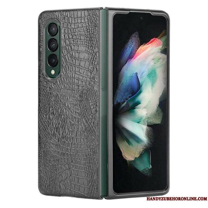 Coque Samsung Galaxy Z Fold 3 5G Simili Cuir Crocodile