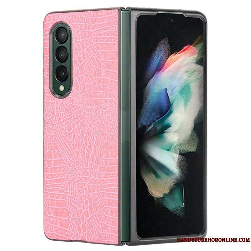 Coque Samsung Galaxy Z Fold 3 5G Simili Cuir Crocodile