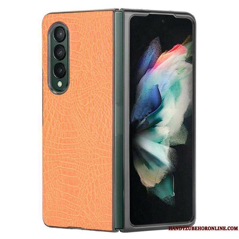 Coque Samsung Galaxy Z Fold 3 5G Simili Cuir Crocodile