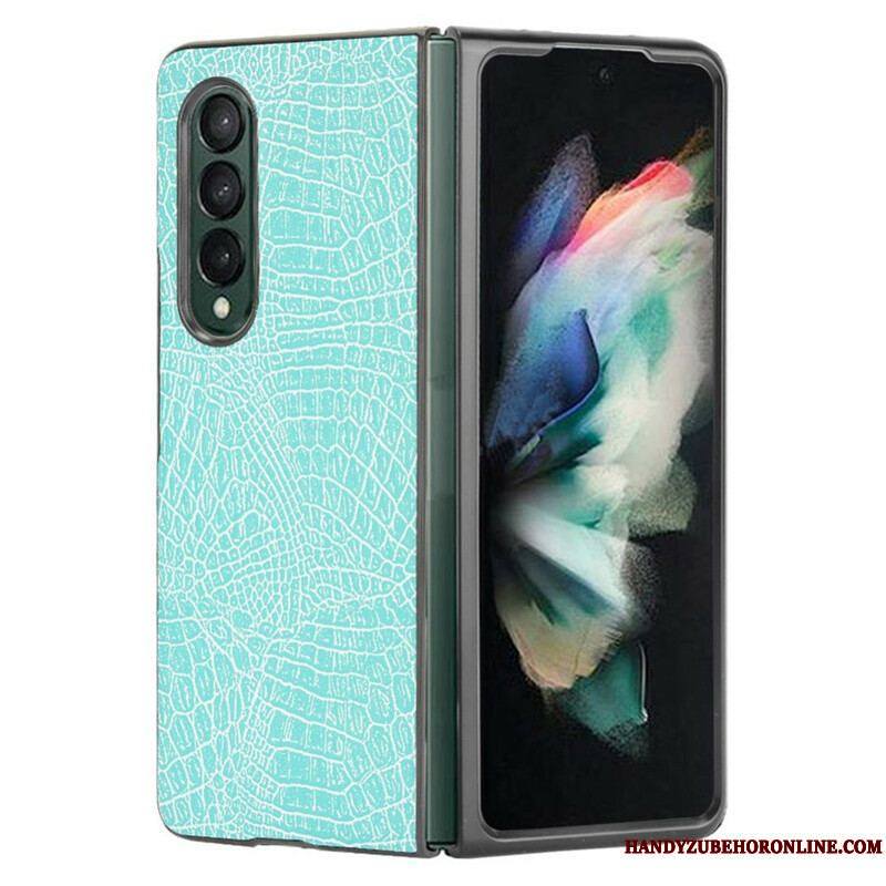 Coque Samsung Galaxy Z Fold 3 5G Simili Cuir Crocodile