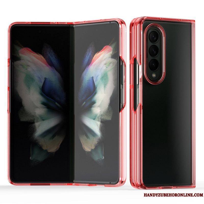 Coque Samsung Galaxy Z Fold 3 5G Transparente Rebords Colorés