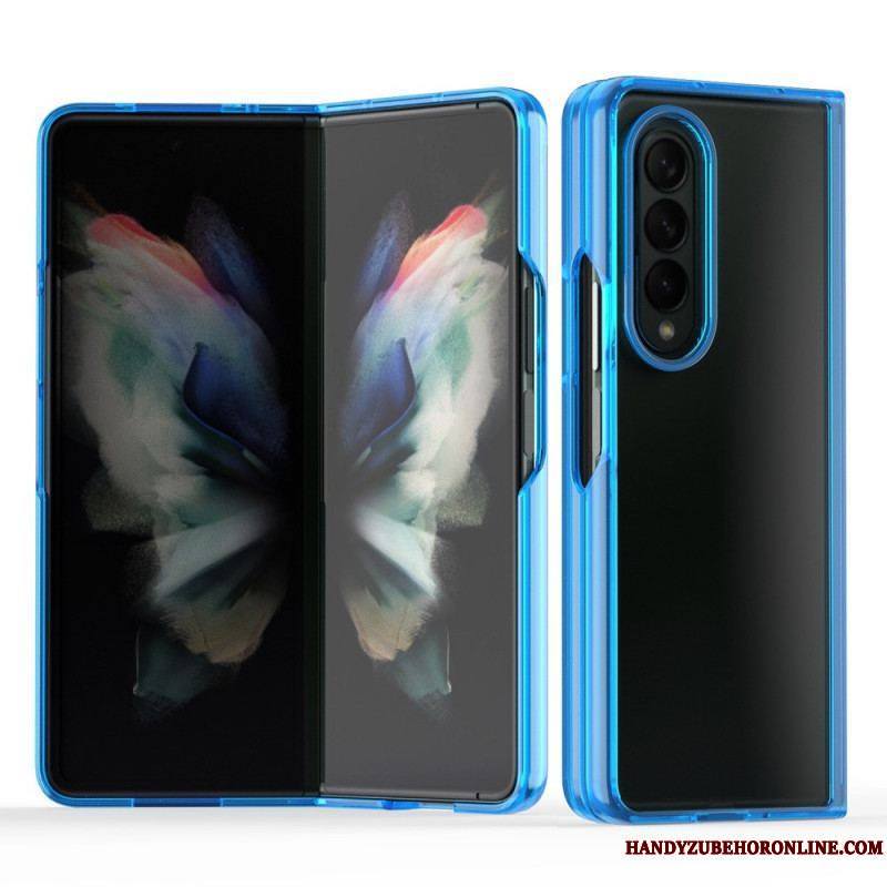 Coque Samsung Galaxy Z Fold 3 5G Transparente Rebords Colorés