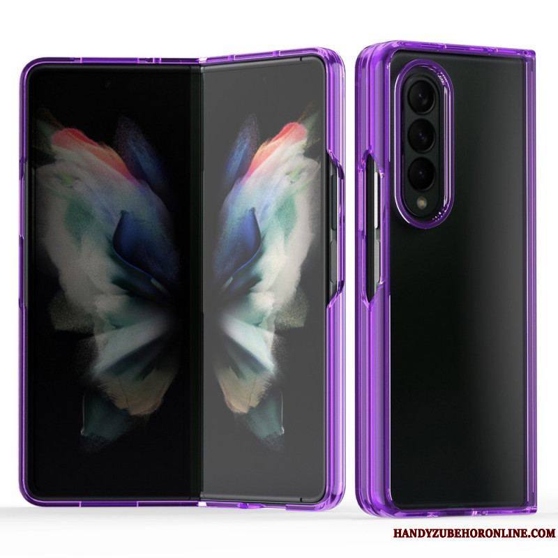 Coque Samsung Galaxy Z Fold 3 5G Transparente Rebords Colorés