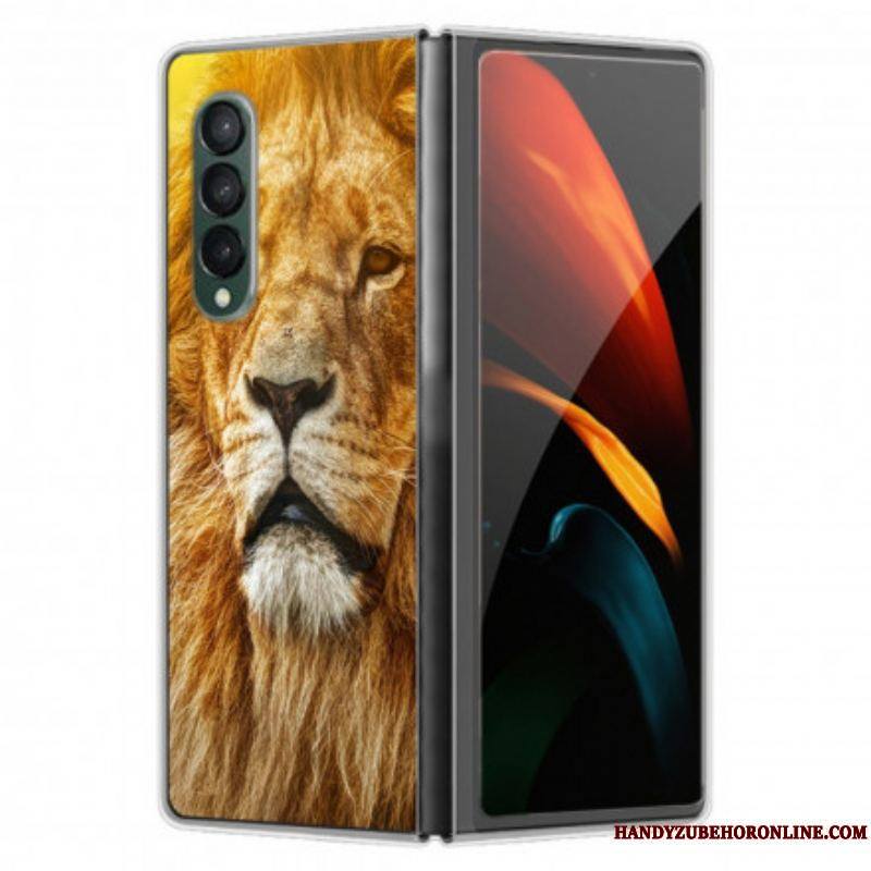 Coque Samsung Galaxy Z Fold 3 5G Tête de Félin