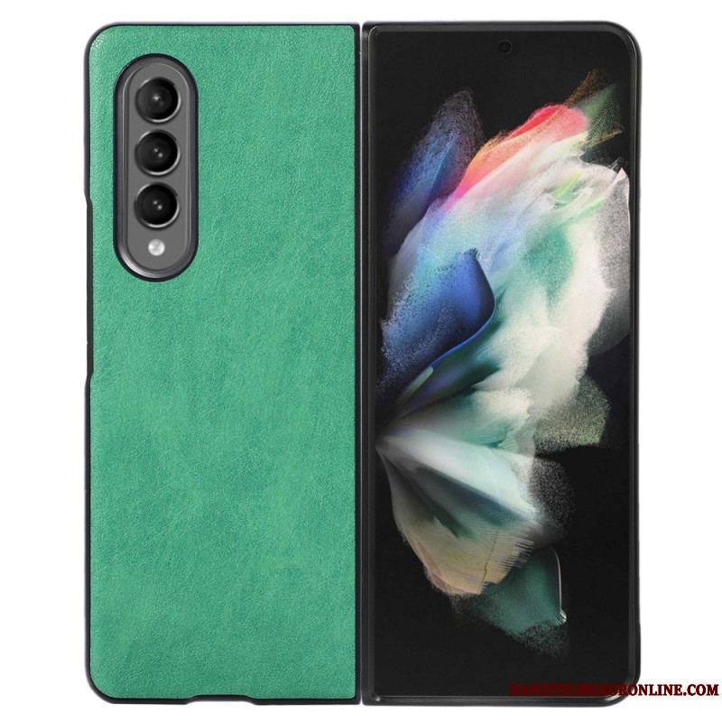 Coque Samsung Galaxy Z Fold 4 Bicolore Simili Cuir Texturée