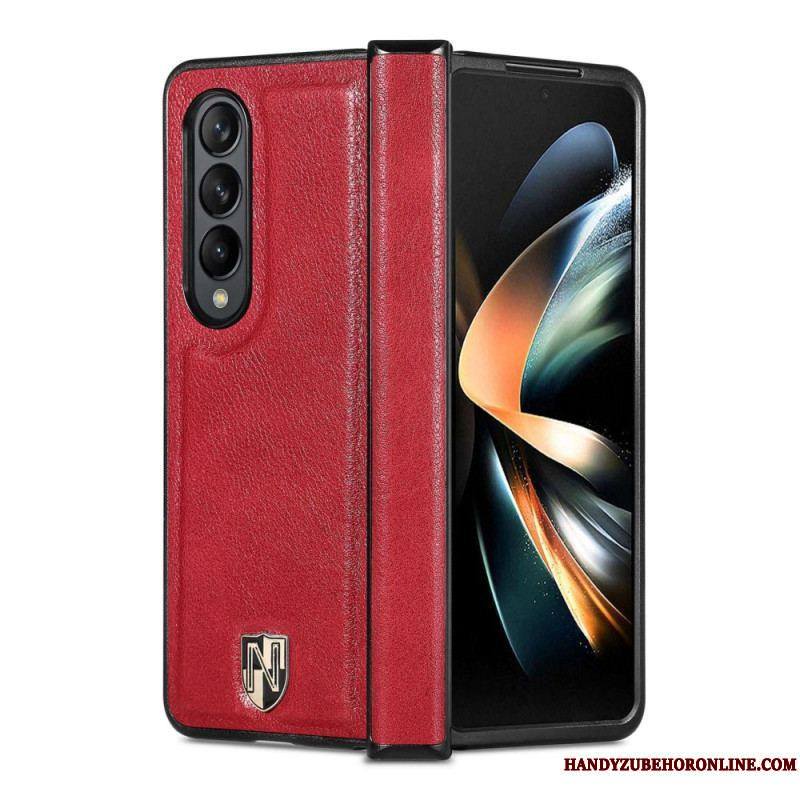 Coque Samsung Galaxy Z Fold 4 CASENEO Cuir Écusson