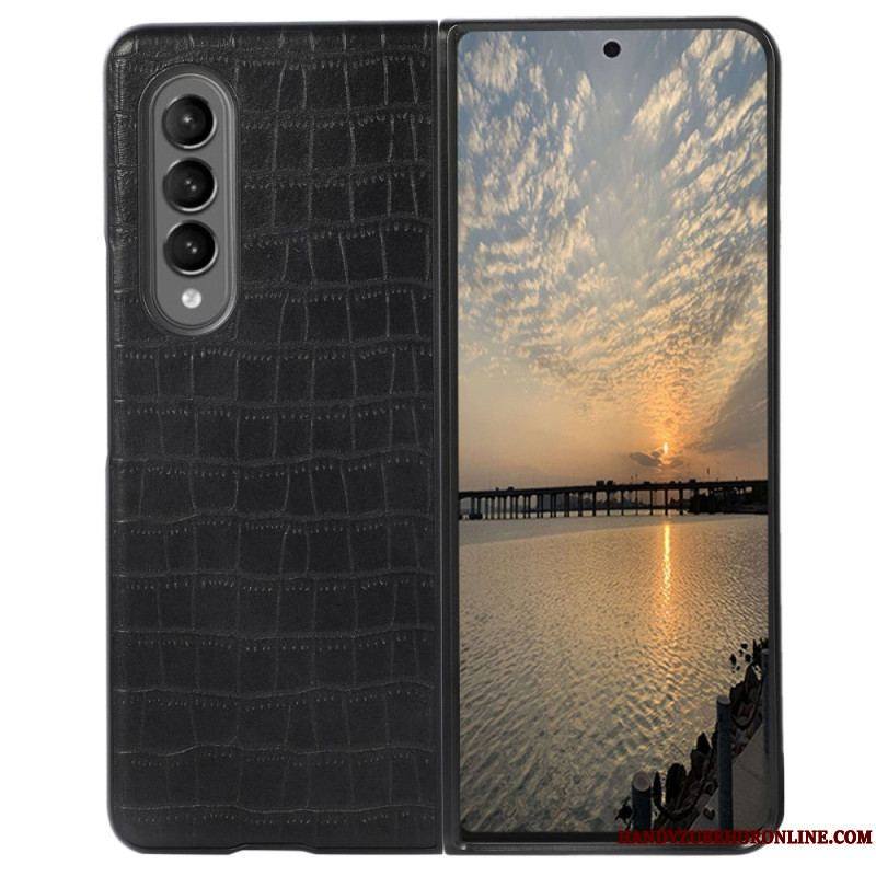 Coque Samsung Galaxy Z Fold 4 Simili Cuir Croco