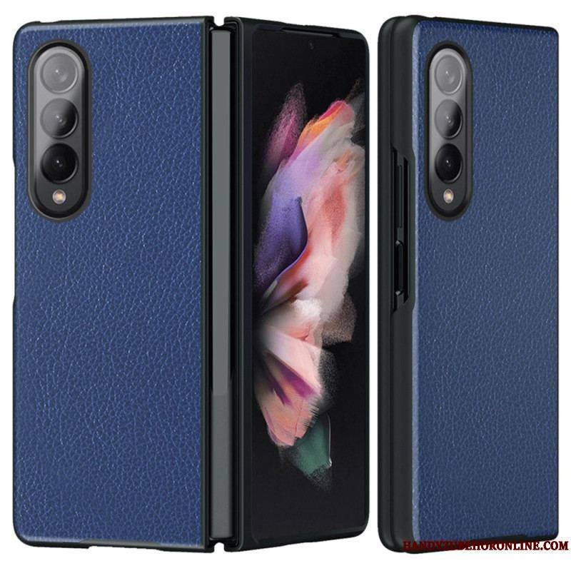 Coque Samsung Galaxy Z Fold 4 Simili Cuir Enduit Litchi