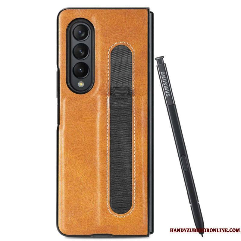 Coque Samsung Galaxy Z Fold 4 Simili Cuir Stylet