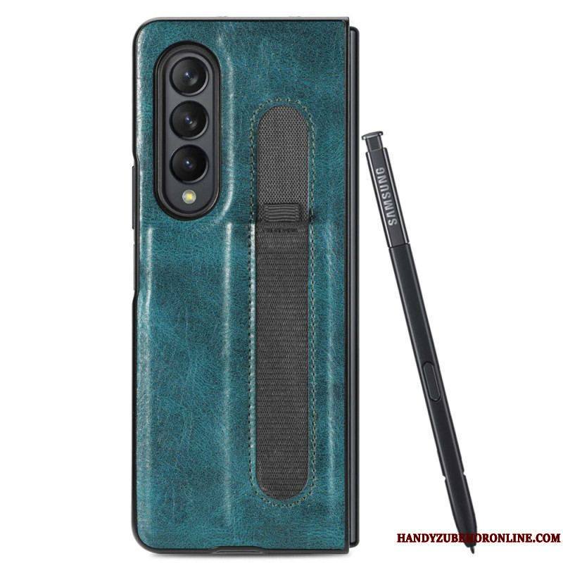 Coque Samsung Galaxy Z Fold 4 Simili Cuir Stylet