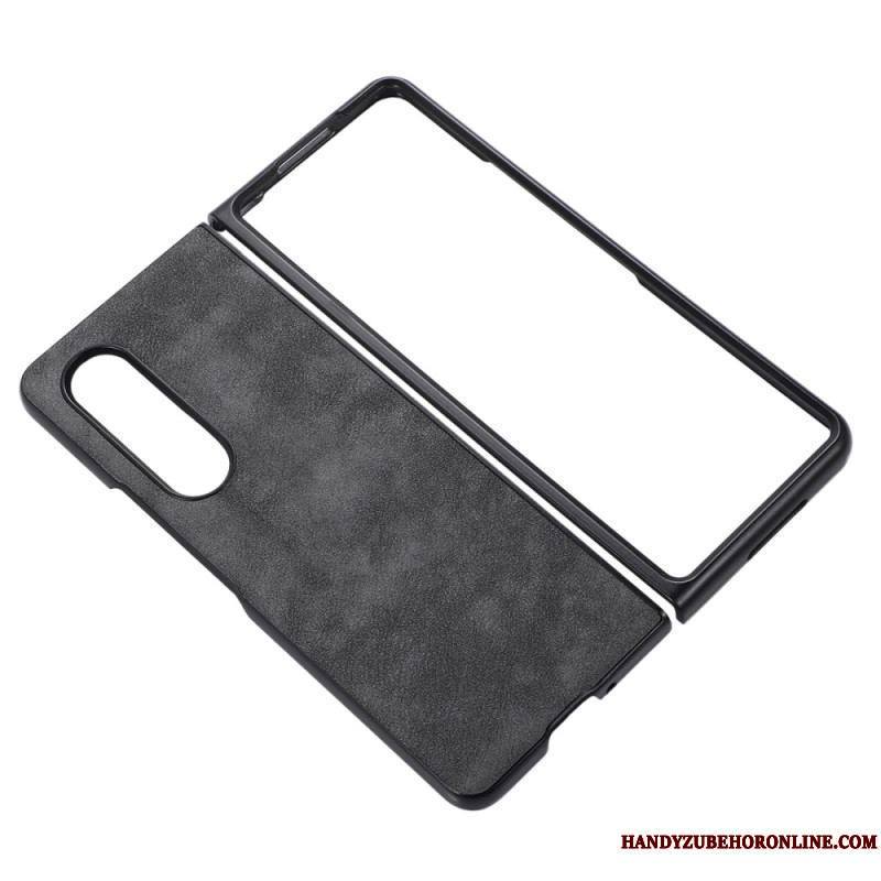 Coque Samsung Galaxy Z Fold 4 Simili Cuir Texture Peau